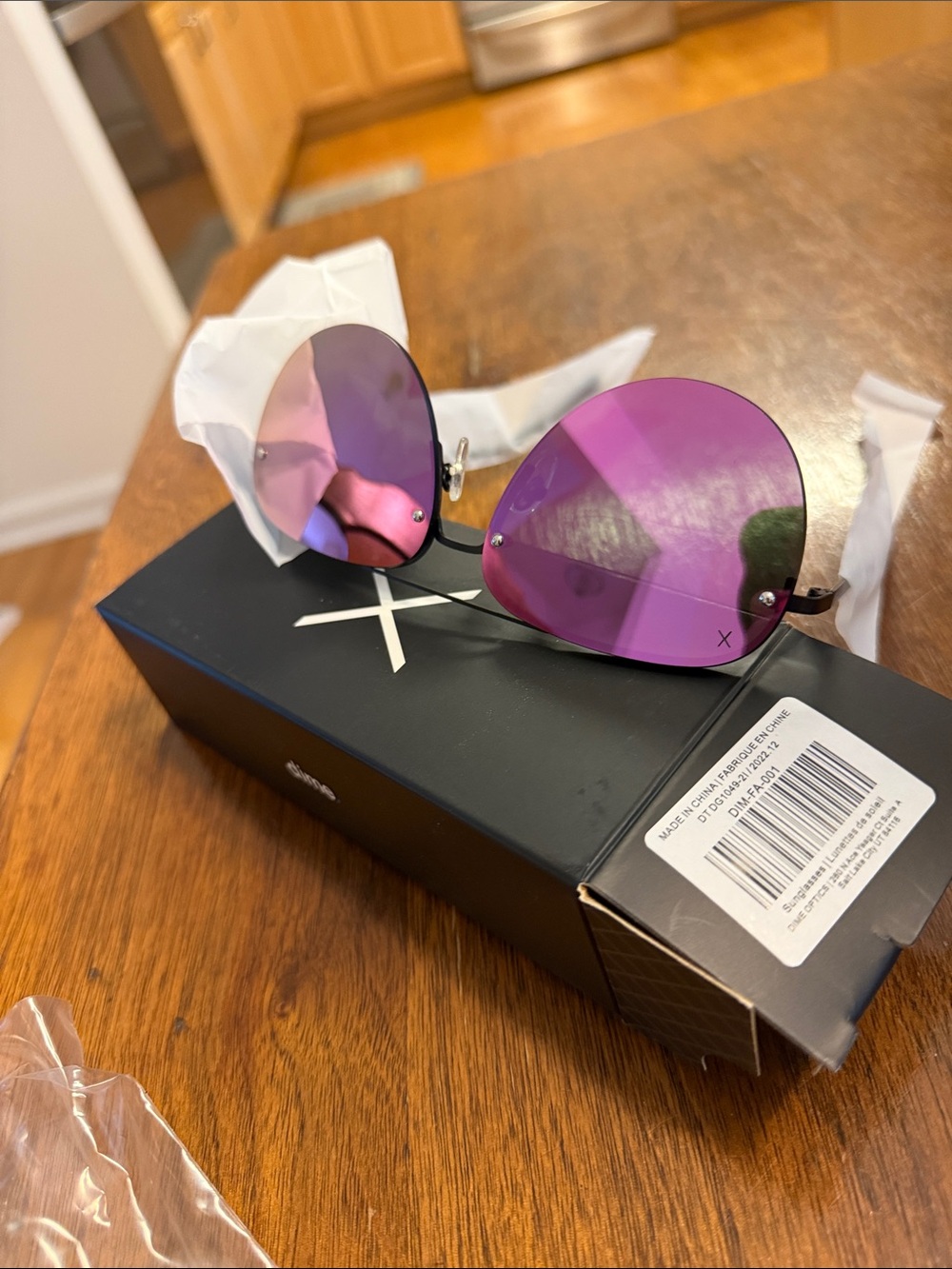 NWT Dime Pink Mirrored Sunglasses - Picture 8 of 8